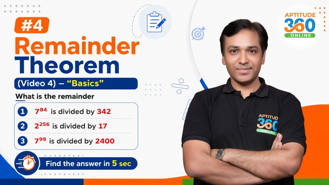 #4  Remainder Theorem (Part 4)  | How to find the remainders in 5 seconds |The simplest methods