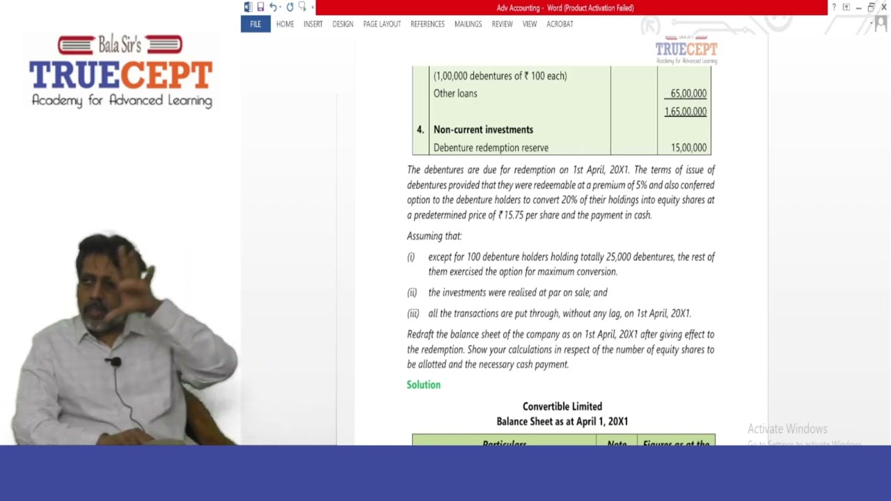 CA Foundation - January 2025 - Important Ques - Redemption of Debentures