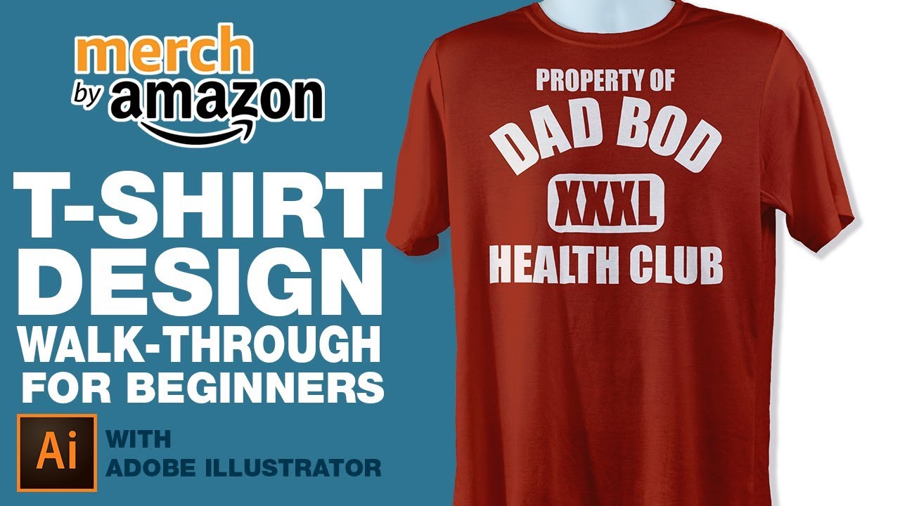 Merch By Amazon Illustrator Design Tutorial for Beginners.