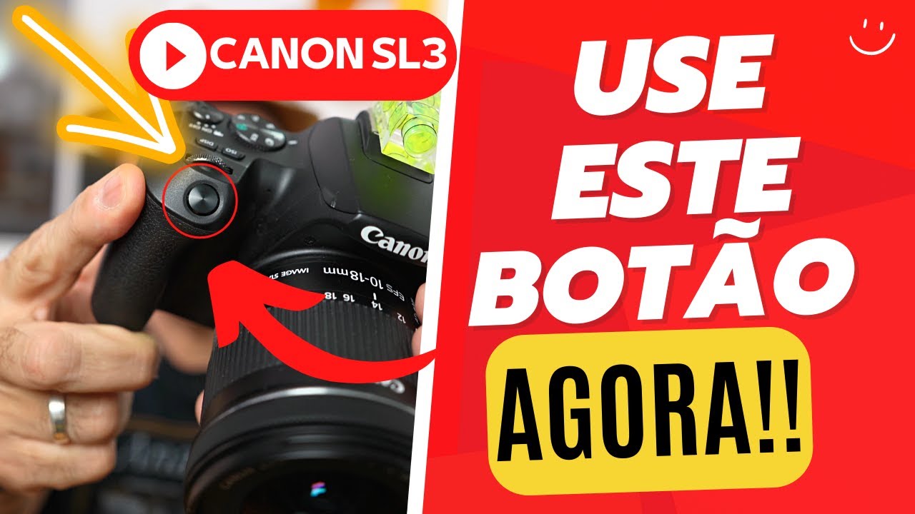 PARE de Usar o Botão REC para FILMAR: Grave Usando o Botão de Disparo Canon SL3