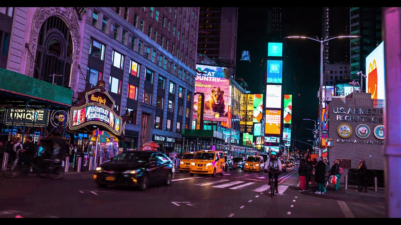 4k Timelapse video Times Square Night  2