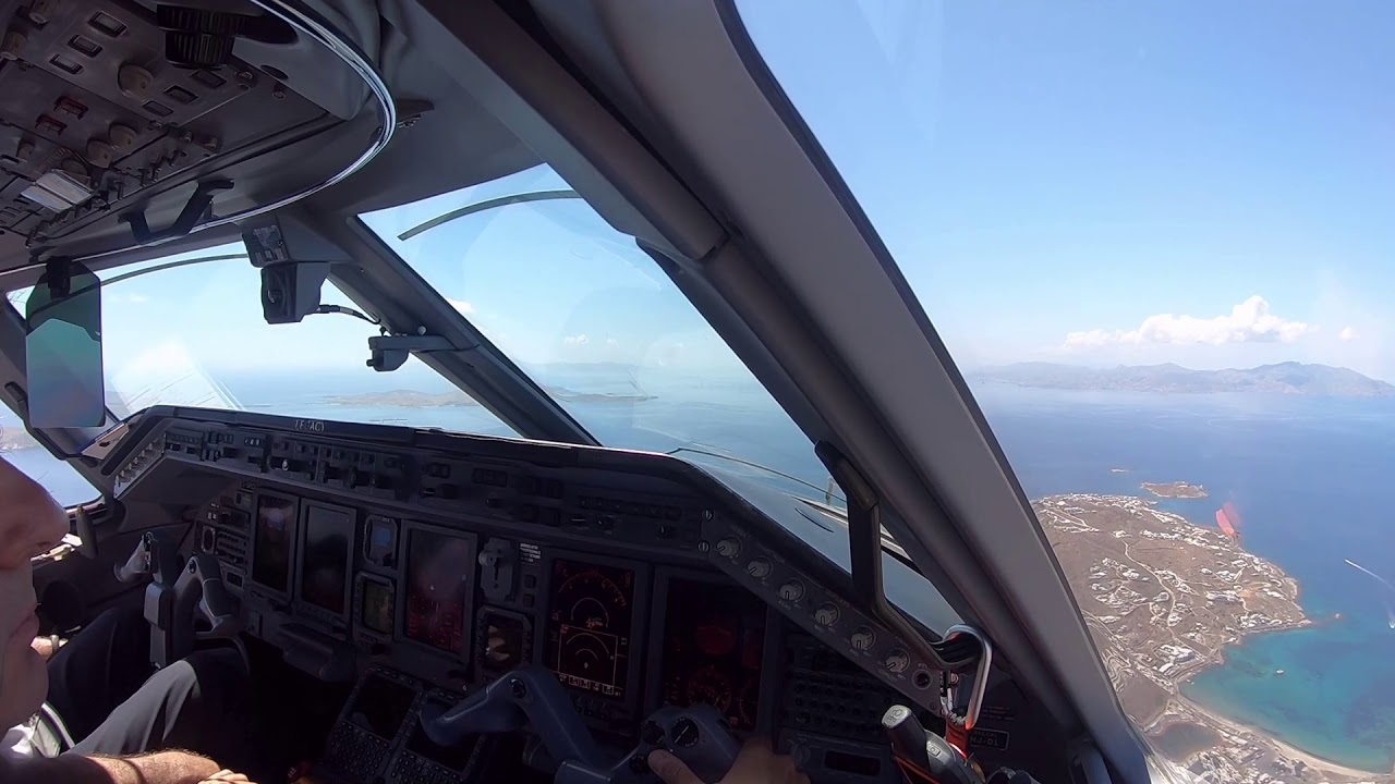 Mykonos (LGMK) visual approach RWY16