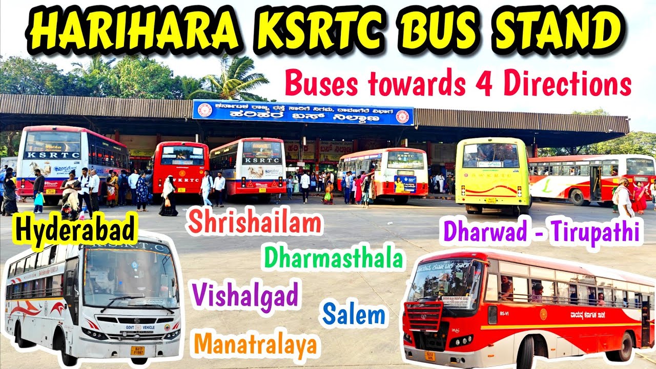 Evening Riders 🔥HARIHARA KSRTC Bus Stand| Hyderabad, Mantralaya, Salem#bus #trending #viral #ksrtc 