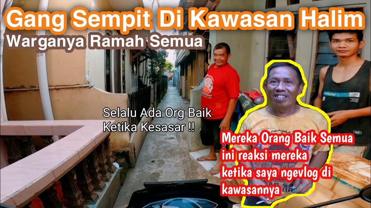 Naik Motor di Gang Sempit Jakarta | Suasana Pemukiman Padat Halim Jakarta Timur