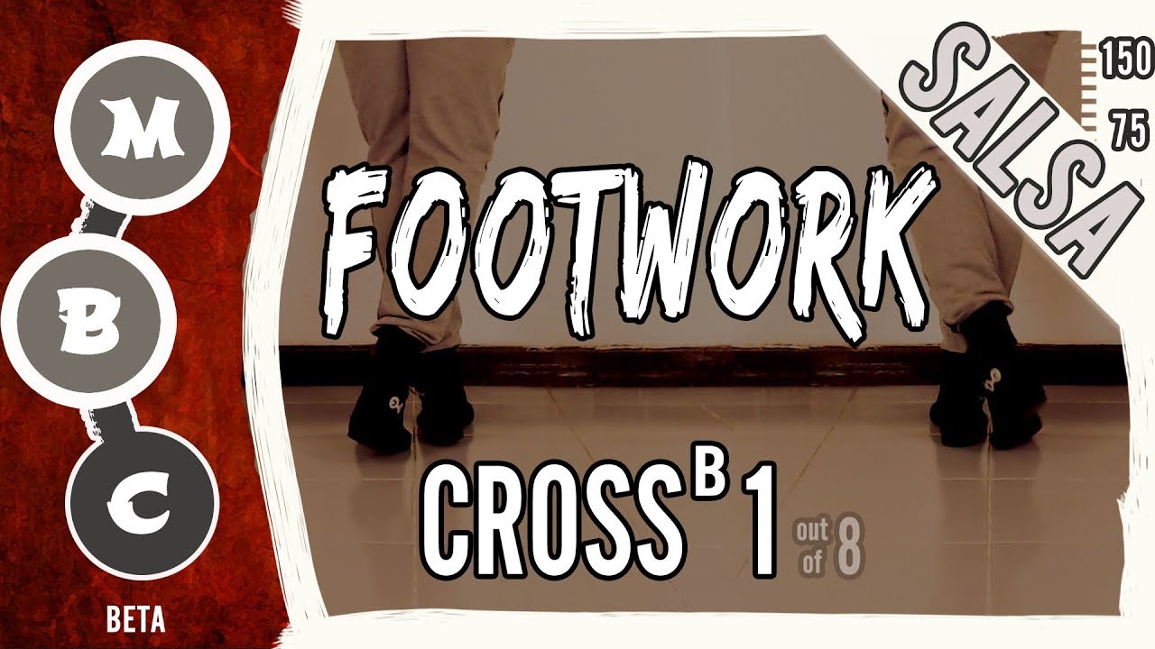 👟 Salsa Footwork Tutorial ★Beginners★ CROSS ᴮ 1 ★ On1 & On2 (♫) | #MBCfootwork