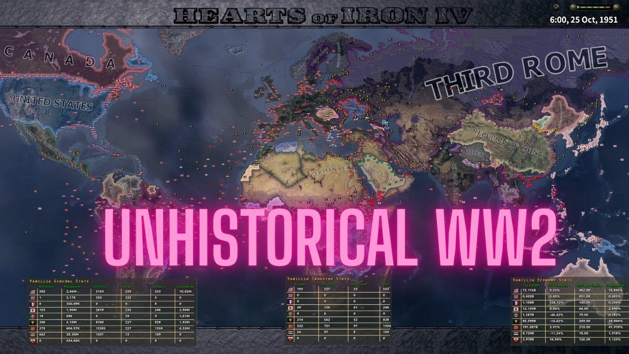 UNHISTORICAL WW2 / HOI4 TIMELAPSE