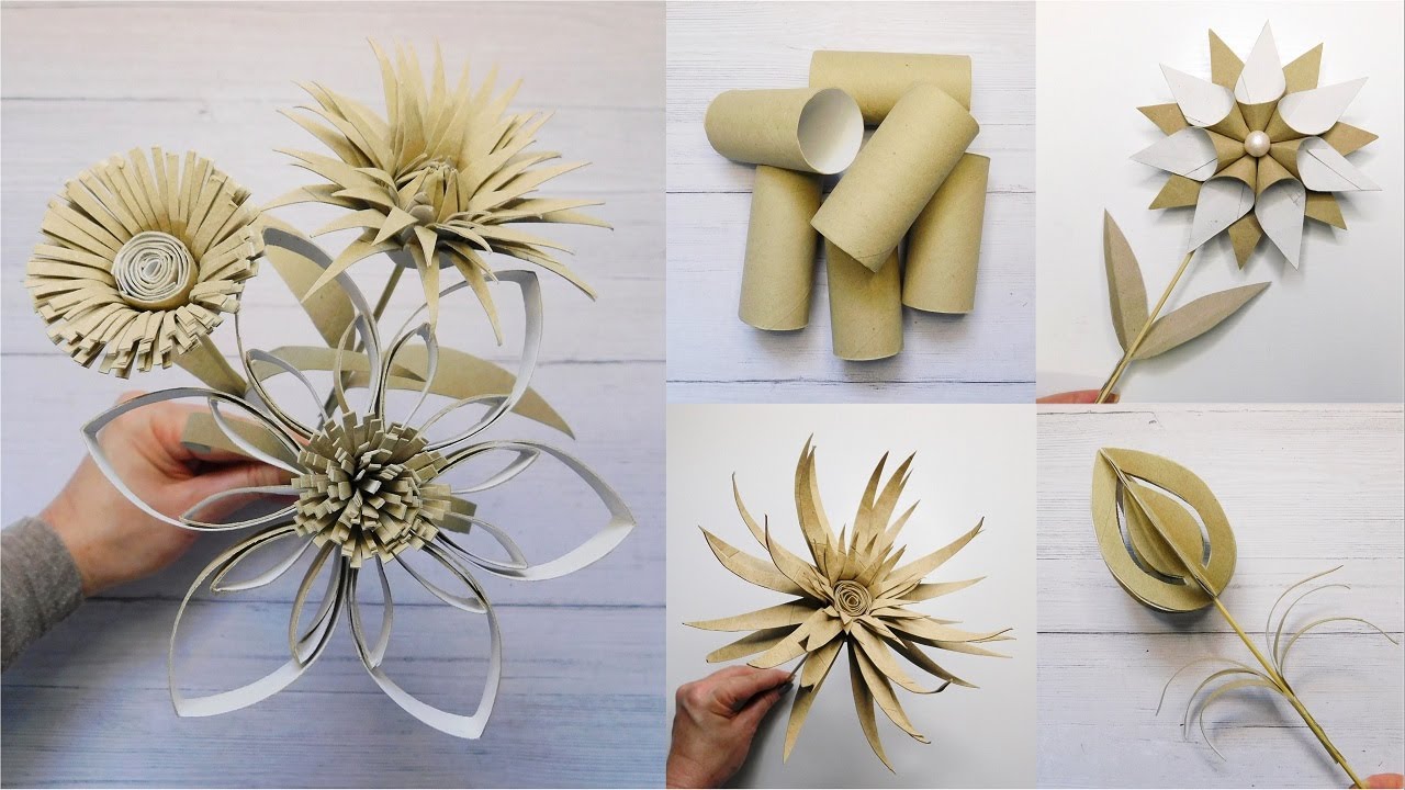 😍 6 Easy Paper Flower Ideas 💥 Best Toilet Paper Rolls Handmade Decoration 🔥 Smart Recycled DIY Craft