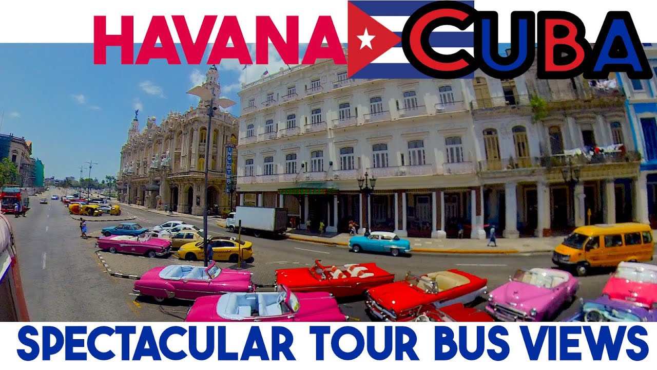 Spectacular views of Havana from a Tour bus
