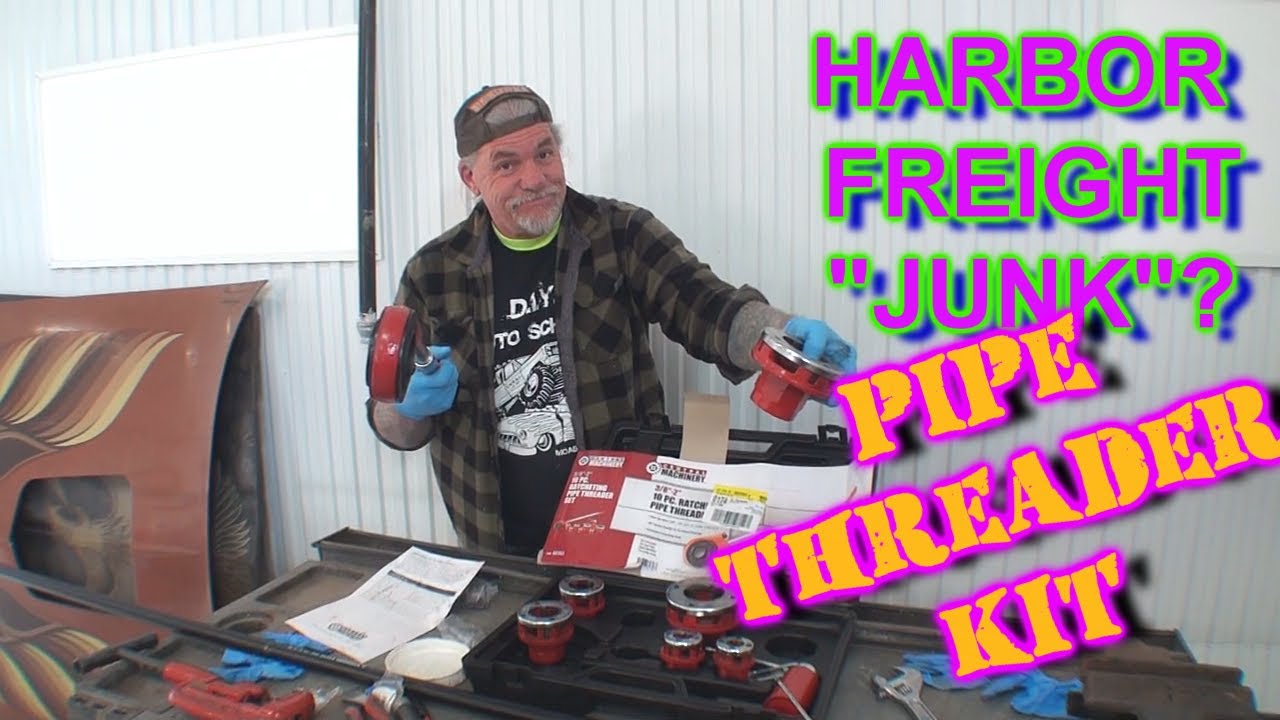 Threading Pipe With A Harbor Freight PIPE THREADER - EXTREME FAIL Review