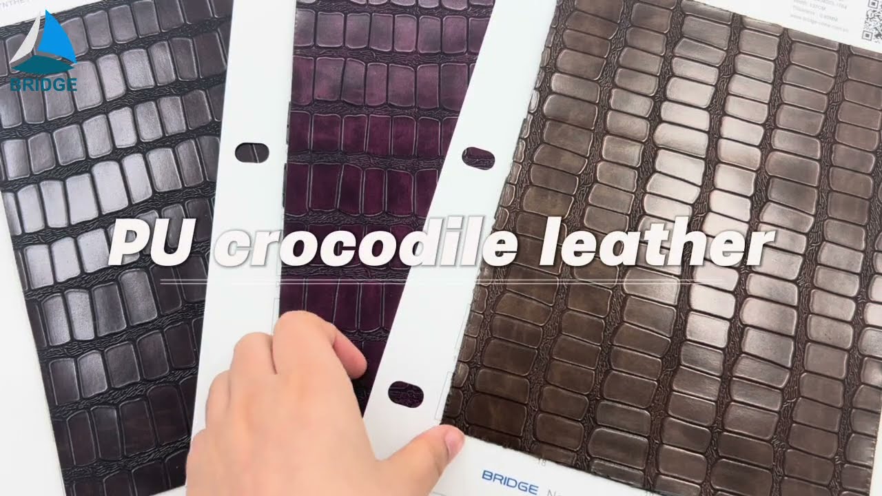 PU Crocodile Leather for Shoes and Bags
