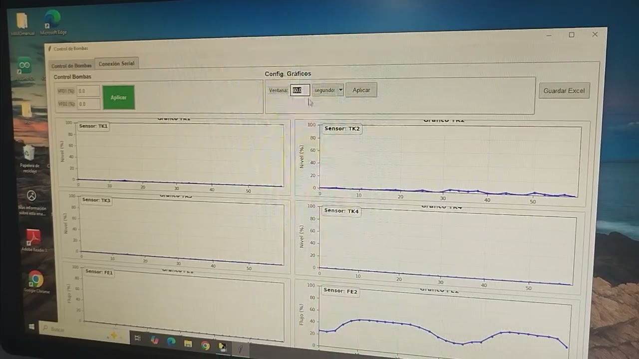 HMI para obtener las curvas