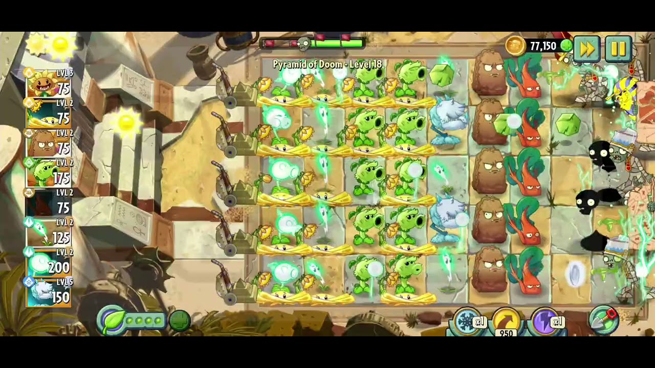 🌻 Plants vs Zombies 2 Gameplay 🌻Pyramid of Doom (Level 16 to 20) | Screen Recording 
