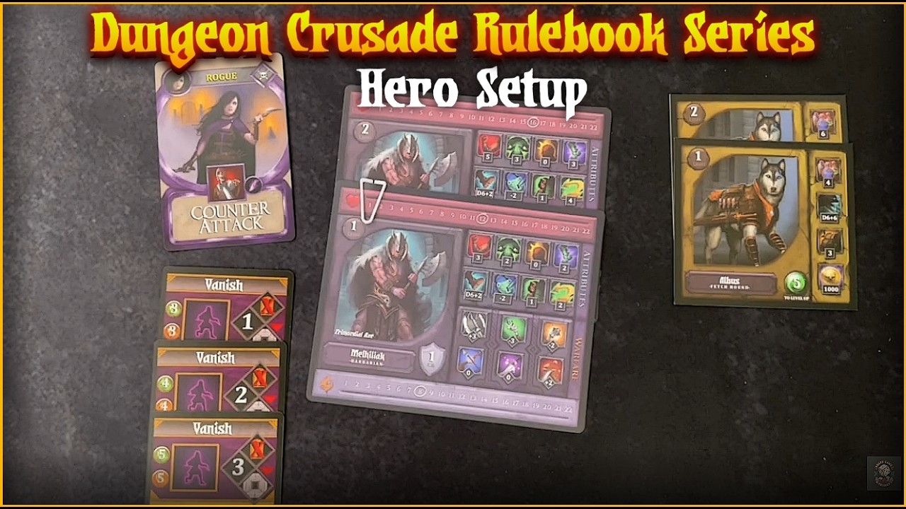 Dungeon Crusade Rulebook - Hero Setup
