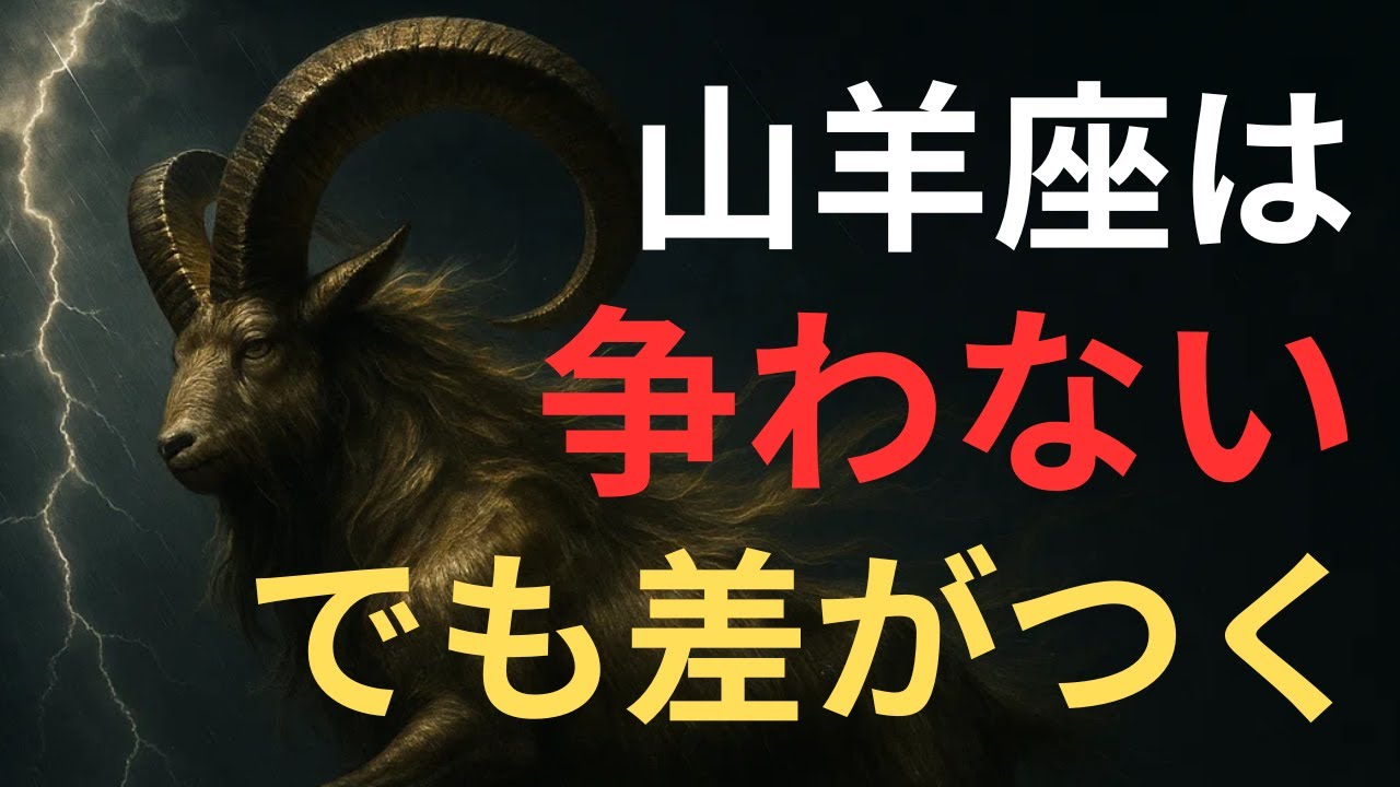 山羊座はなぜ最後に残るのか | 静かに勝ち続ける人の思考 