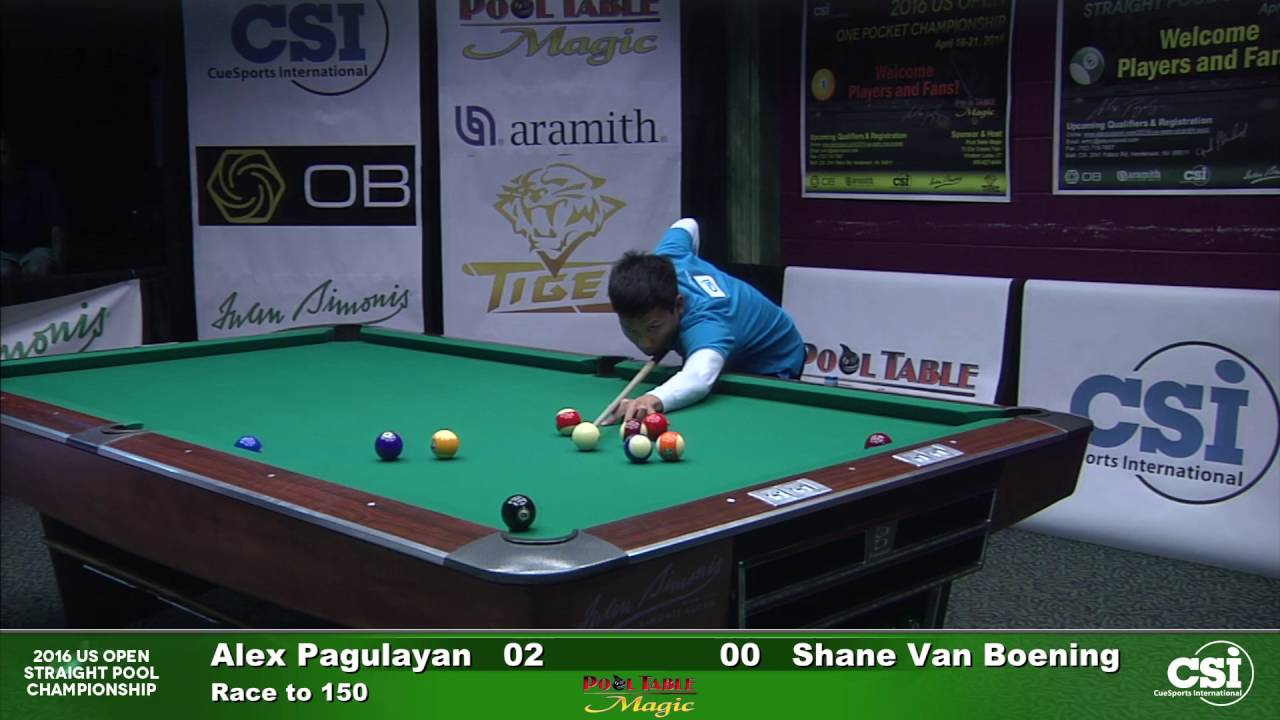 2016 US Open Straight Pool Championship: Shane Van Boening vs Alex Pagulayan