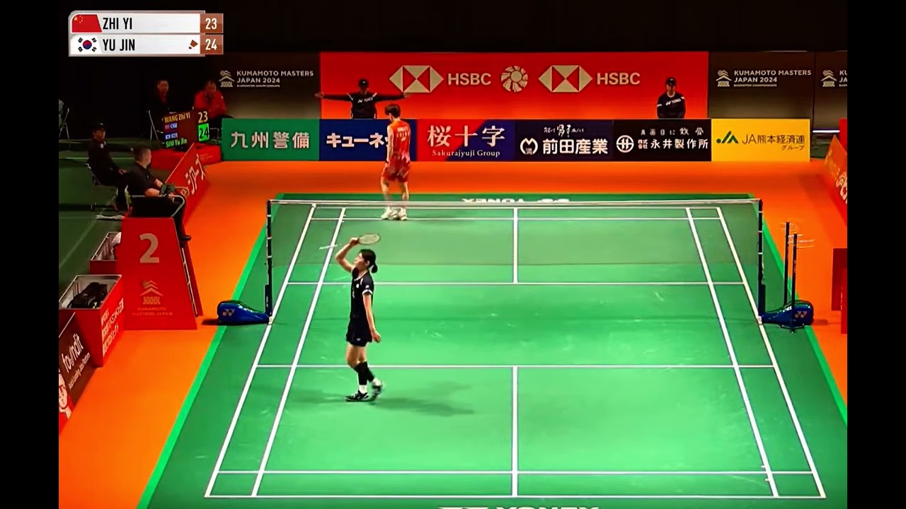 Sim Yu-jin fights to win vs Wang Zhiyi - high level women's singles match at Japan Masters