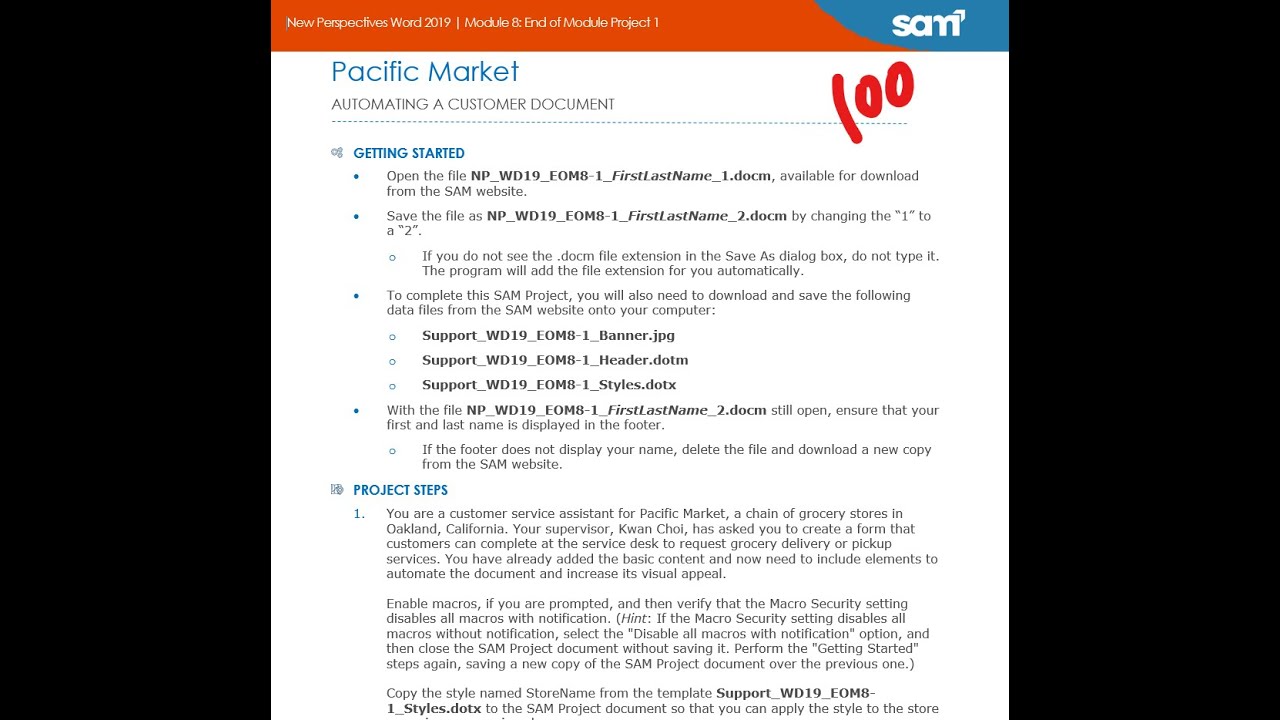 New Perspectives Word 2019 | Module 8: End of Module Project 1