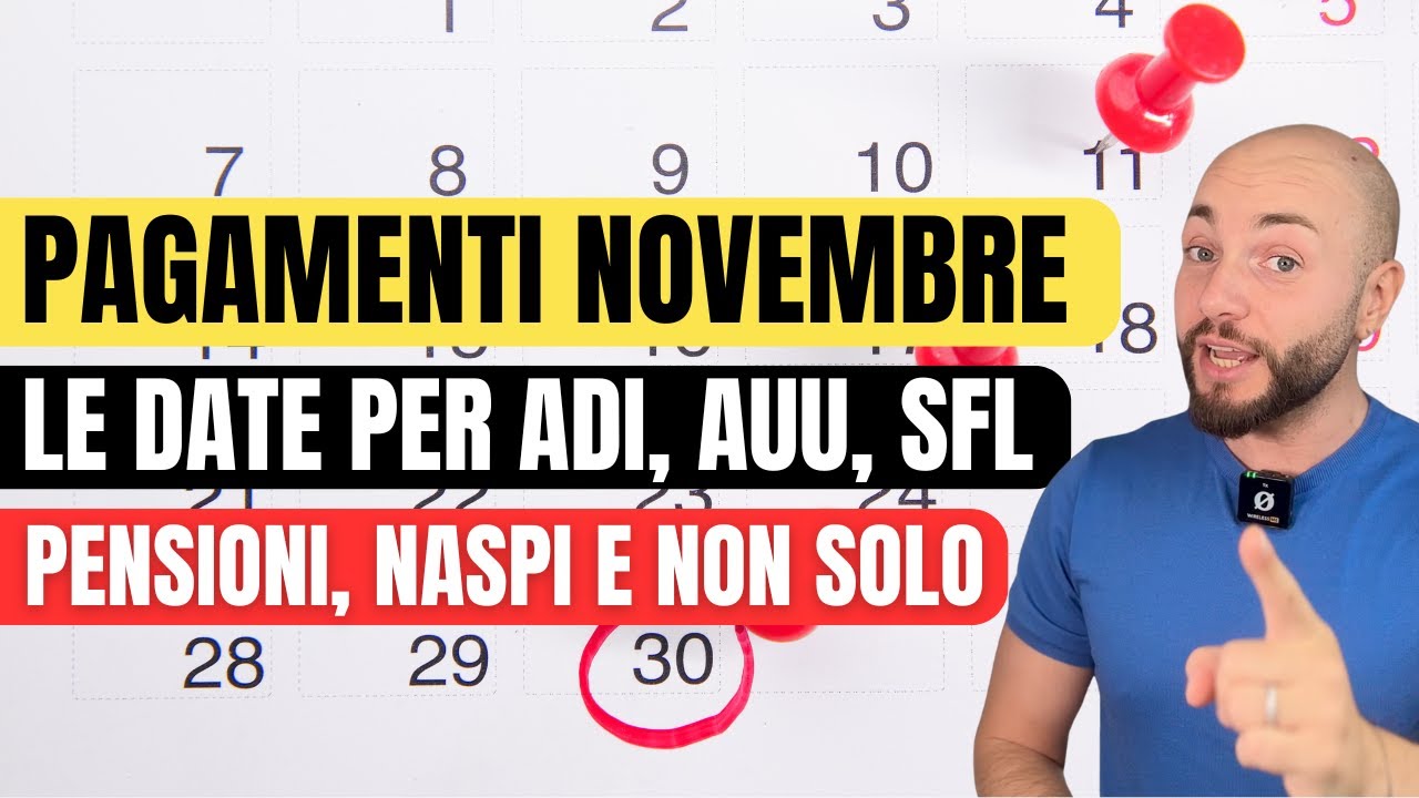 Pagamenti INPS Novembre 2025: ecco le date dei sussidi!