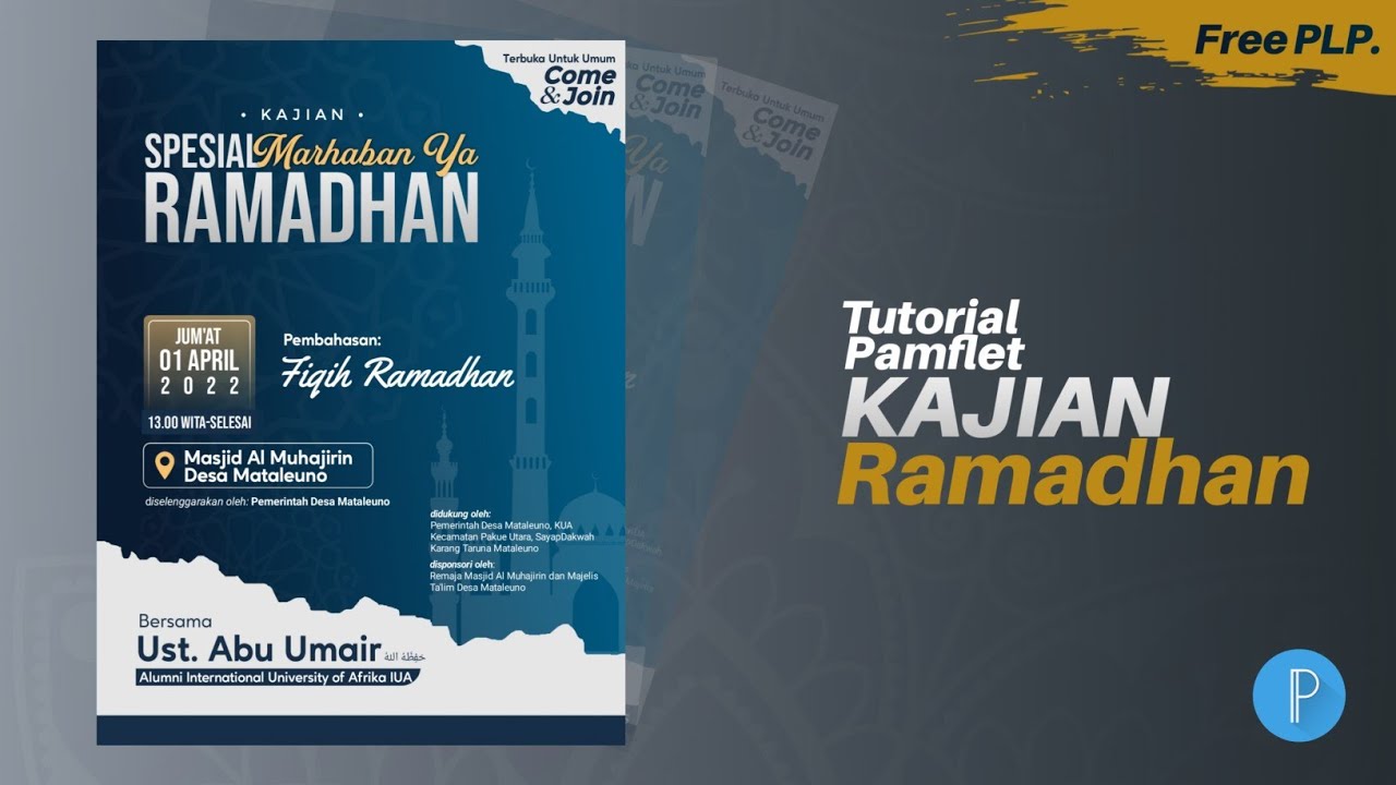 Tutorial Desain Pamflet Kajian/Kegiatan Ramadhan | Pixellab tutorial - Abdoel Design