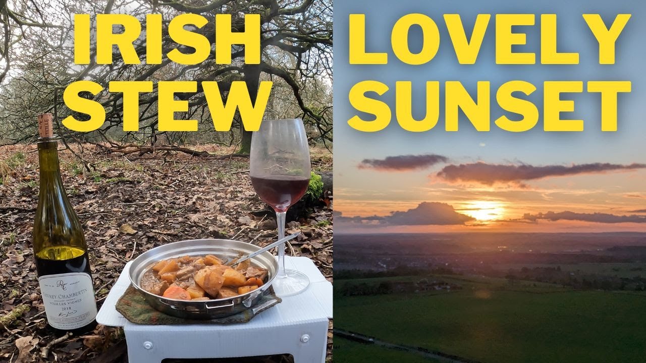 Very Inauthentic Irish Stew and Sunset on Ivinghoe Beacon