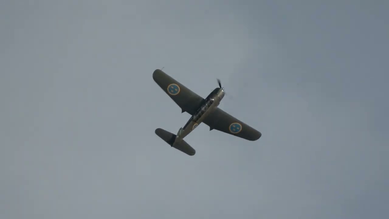 Saab B17A Duxford Battle Of Britain Air Show 2024(4K)