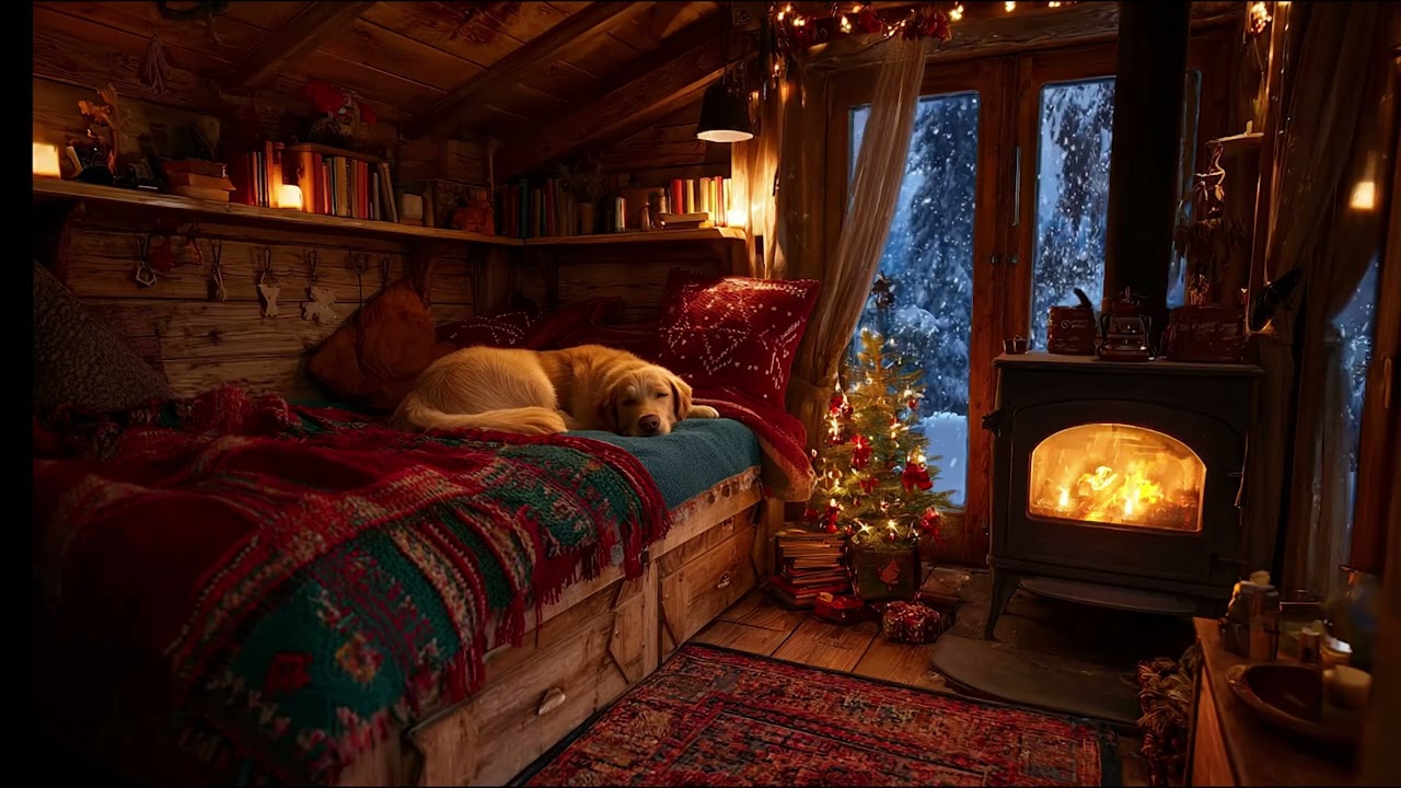 Sleep peacefully in a cozy winter attic—warm, quiet, drifting into deep sleep quickly and naturally.
