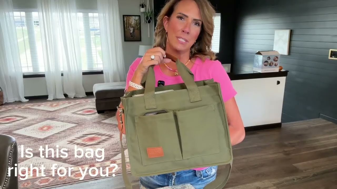 Canvas Tote Bag Review | Large Crossbody Bible Messenger Purse with Pockets & Zipper