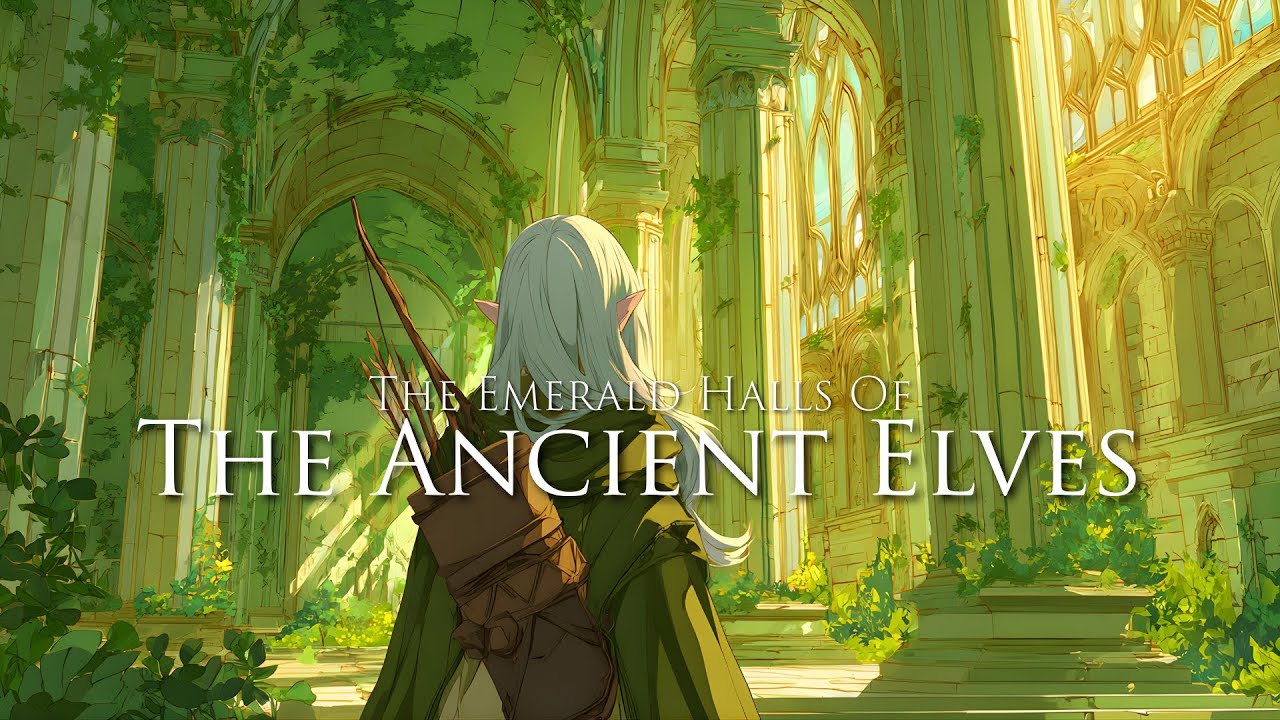 Relaxing Medieval Music for Calm & Focus | The Emerald Halls of the Ancient Elves