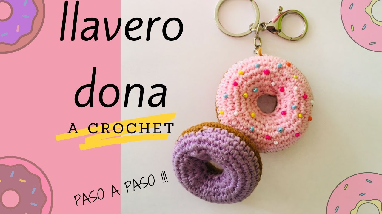 Llavero dona 🍩 a crochet/ paso a paso  #LLAVEROSACROCHET  #MANUALIDADES #AMIGURUMIS