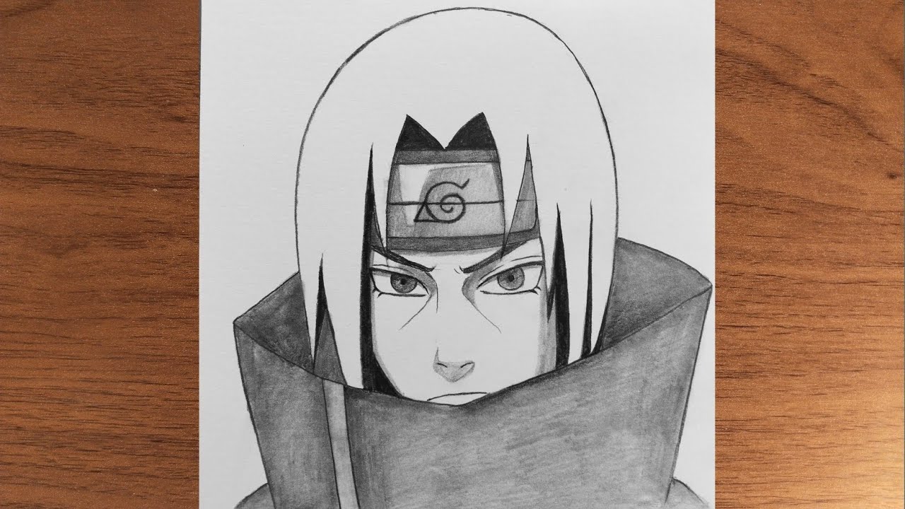Easy Anime Drawing || How to Draw Itachi Uchiha Step by Step || Anime Drawing for Beginners 