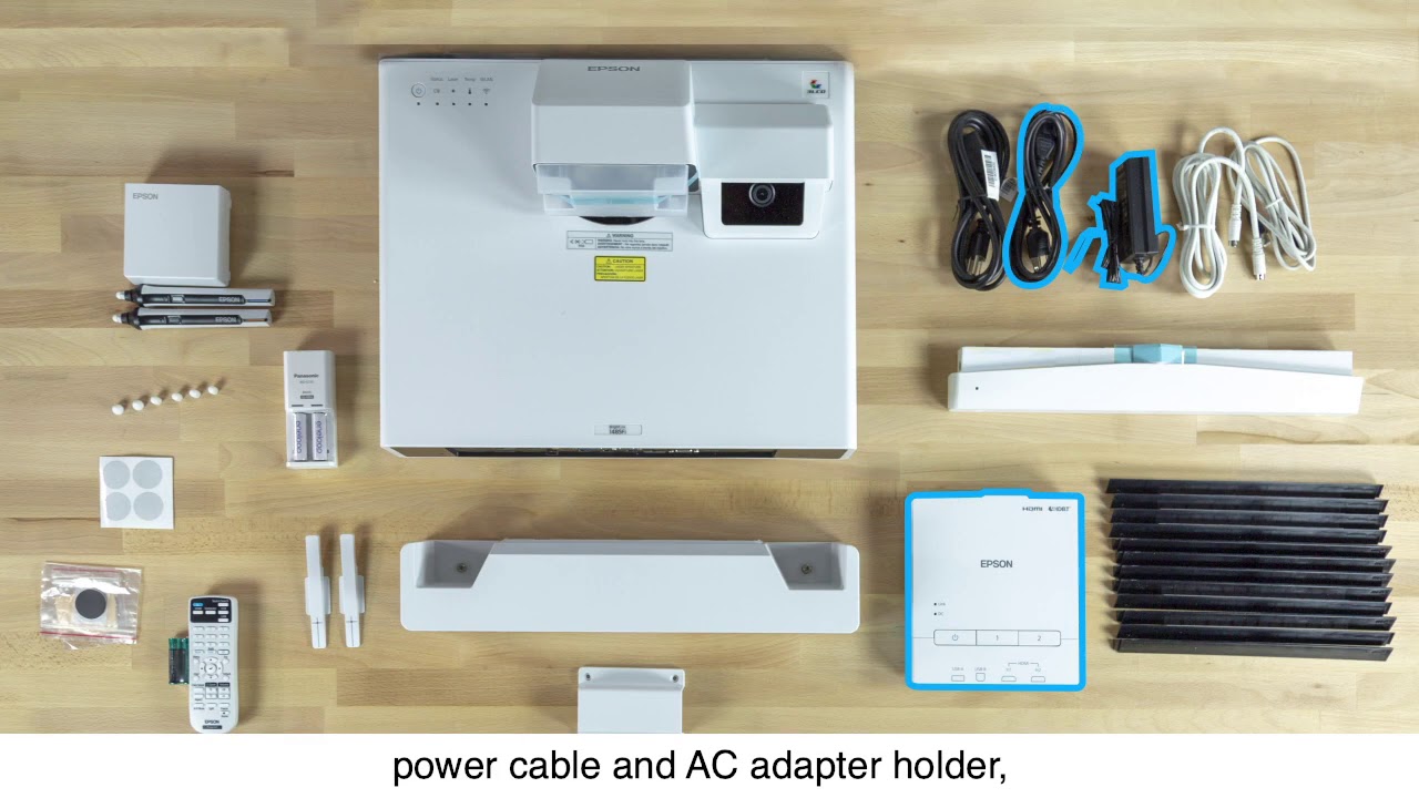 Epson EB-1485Fi Projector Installation Guide #2 - What’s in the Box