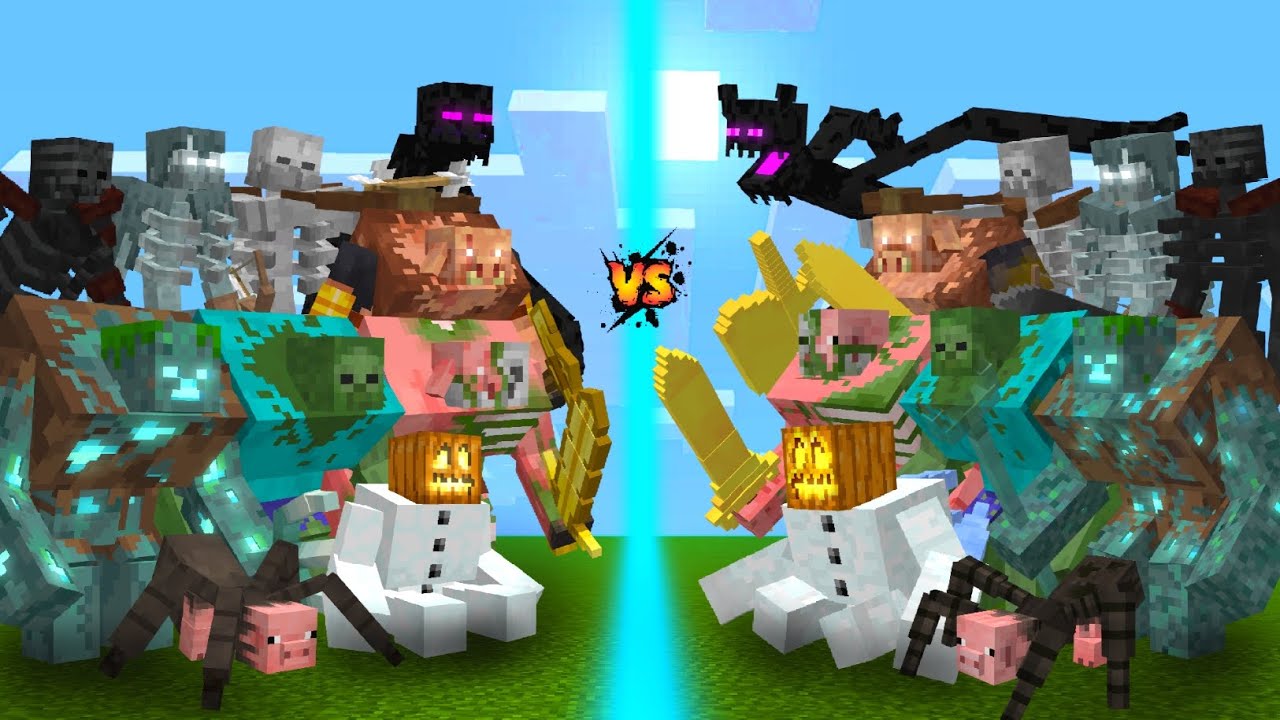 Jujustyle New Mutant Creatures VS Rhex's Mutant Creatures - Who Will Win? ADDON FIGHT MINECRAFT PE