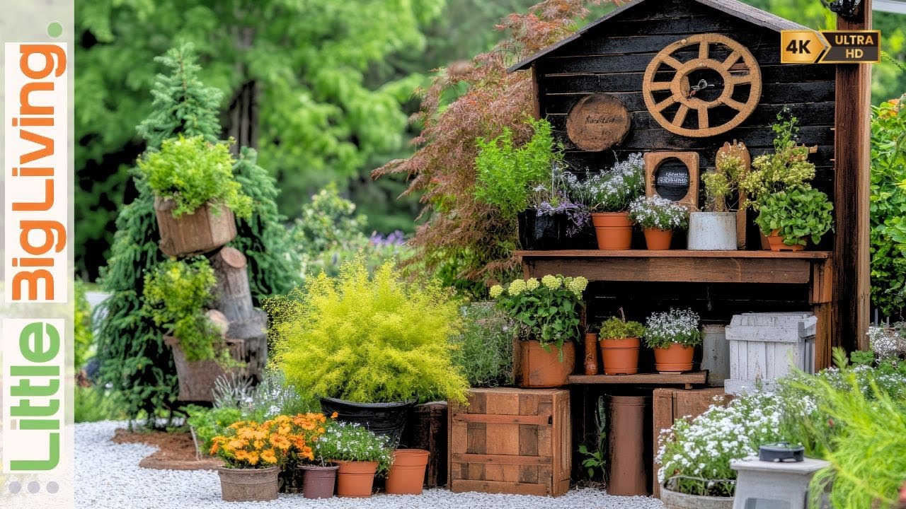 ♻️🌸 Turn Everyday Junk into Stunning Farmhouse Garden Decor with These Creative DIY Ideas!