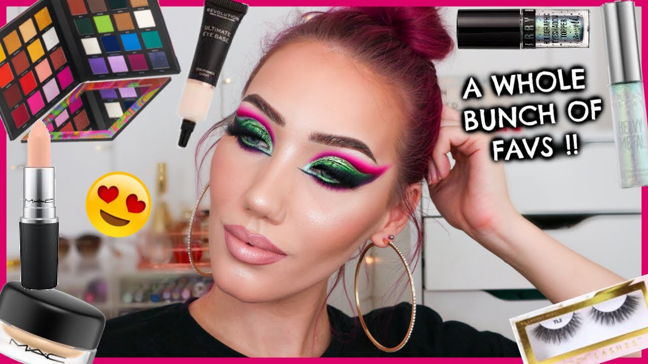PINK AND GREEN CUTCREASE USING SOME FAVOURITES | MAKEMEUPMISSA