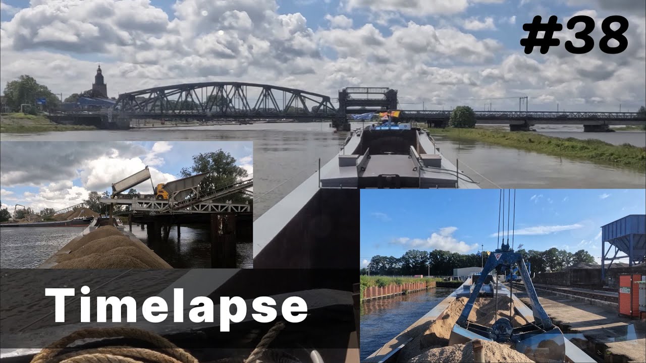 Lossen in Lochem, laden in De Steeg en naar Deventer | Binnenvaart Timelapse #38