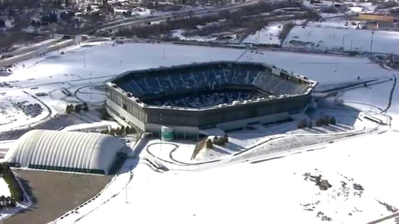Pontiac Silverdome aerial view as seen from Chopper 7