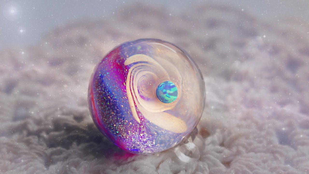 [레진공예] 동그란 구 안에 해왕성을 삼킨 새로운 행성?!🌌 / 퀘이사를 몰드 없이 표현해보자! レジンアート RESIN ART