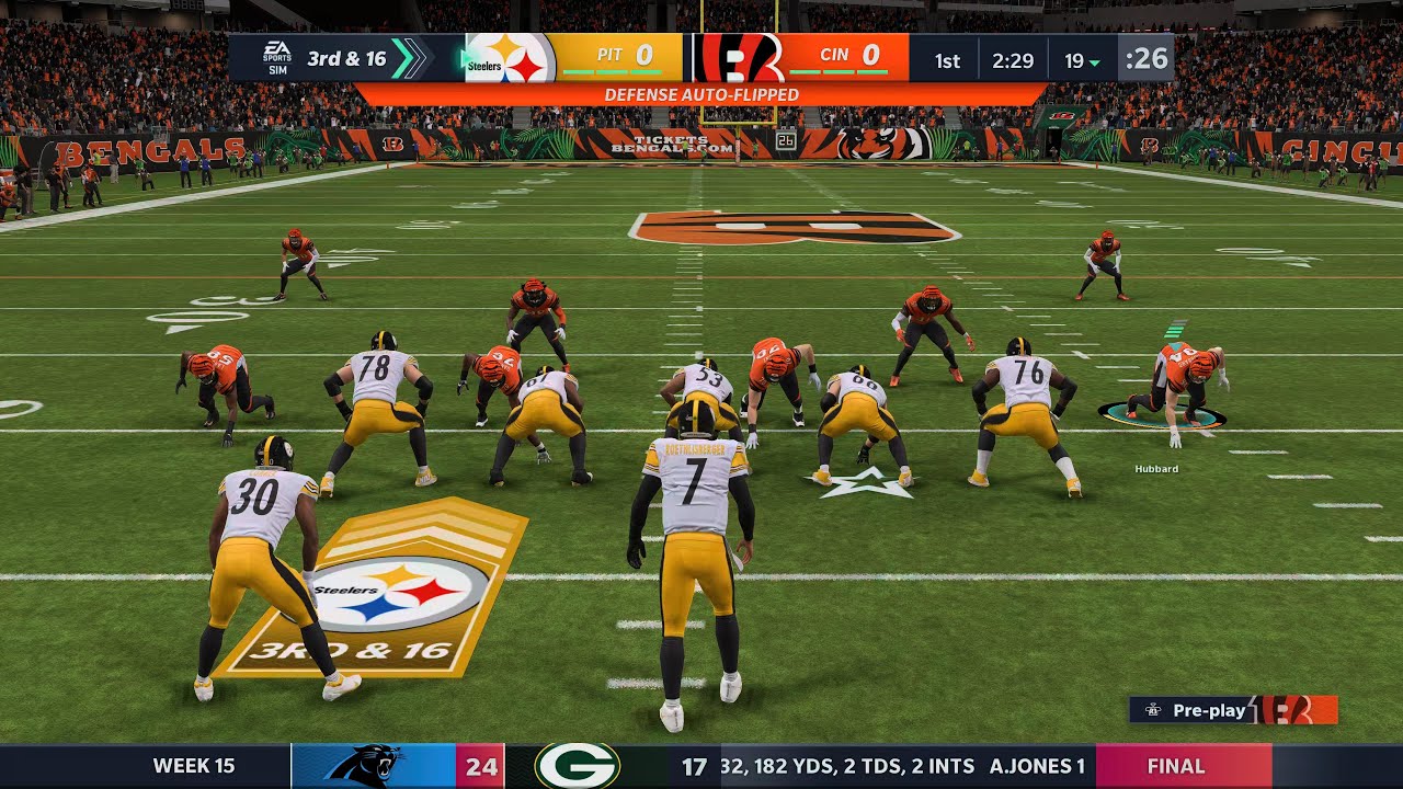 M21 Next-Gen Steelers vs Bengals Week 15 PS5 4K