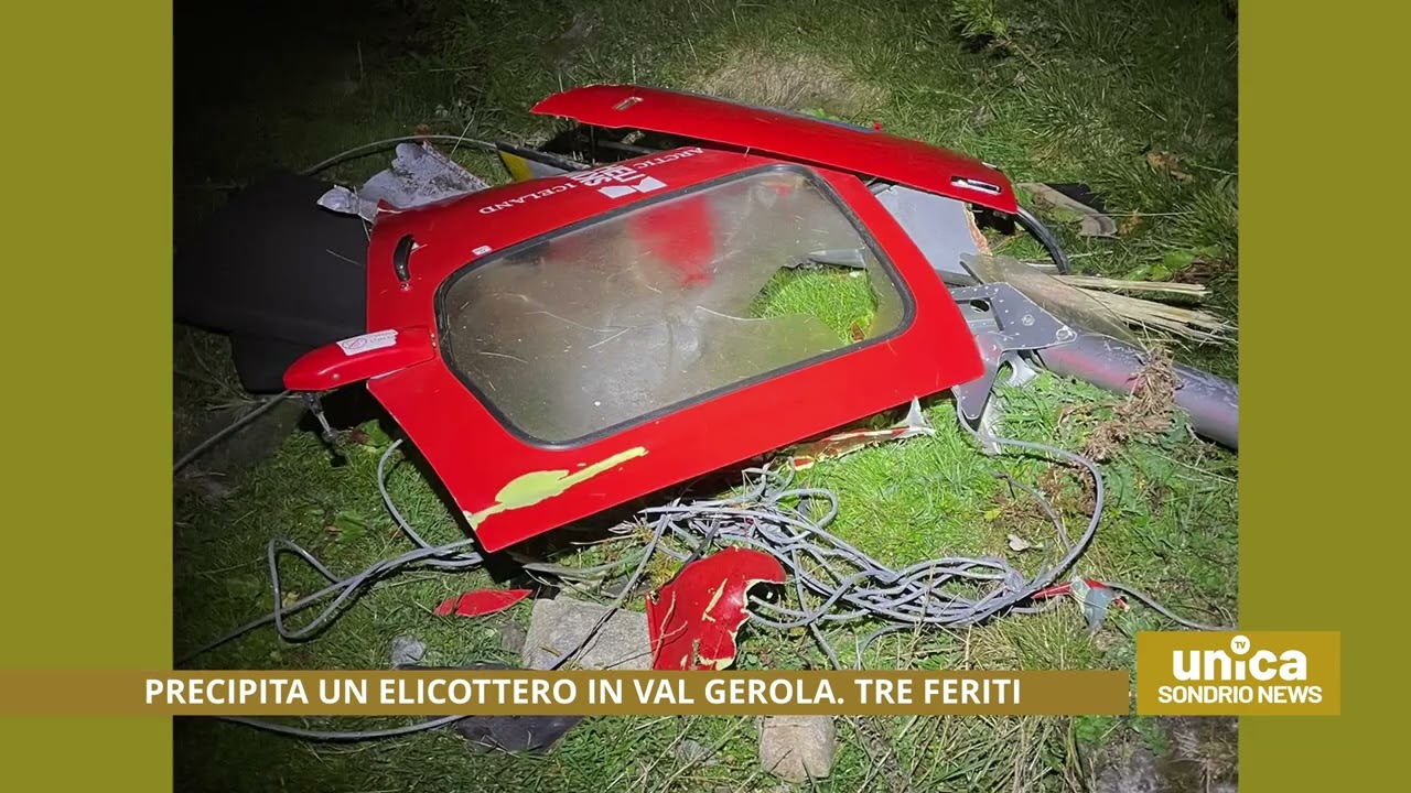 Precipita un elicottero in Val Gerola. Tre feriti