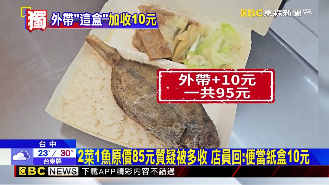 獨家》自助餐紙盒+10元？ 買2菜1魚95元 消費者氣炸@newsebc
