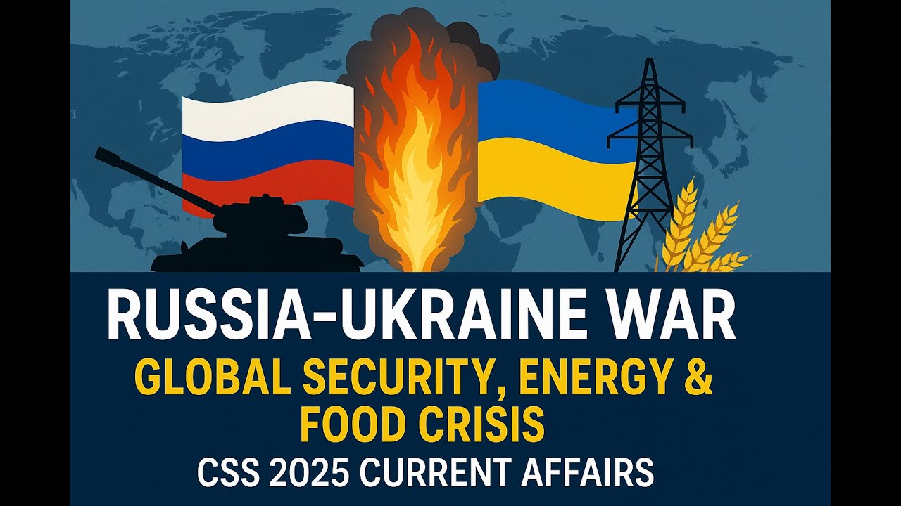 Russia-Ukraine War: Global Security, Energy & Food Crisis | CSS 2025 Current Affairs