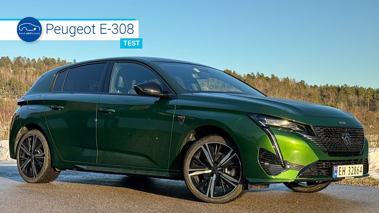Test av Peugeot E-308 - en sporty og stilig kompakt elbil som skuffer på tre ting