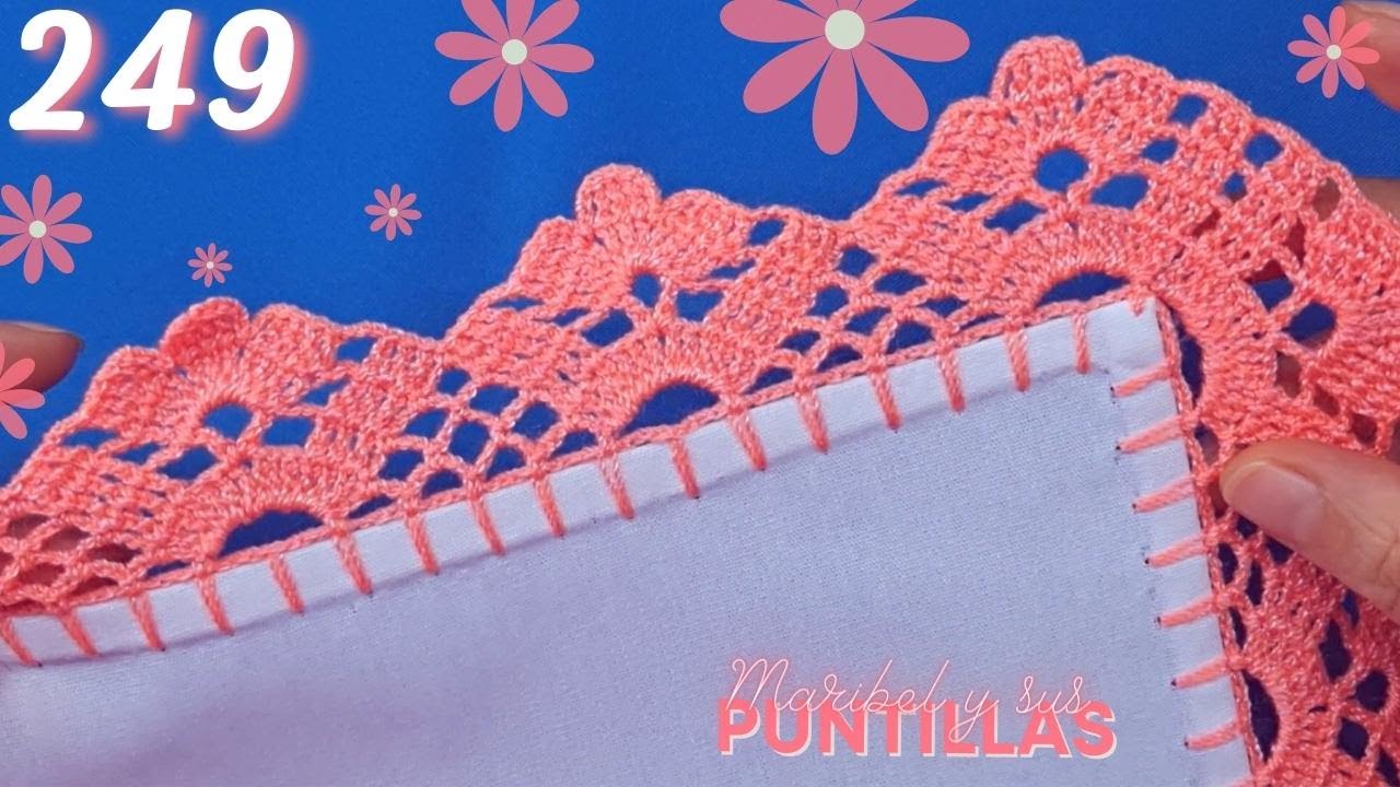 Te sorprenderá lo fácil que es tejer esta puntilla de vuelta y vuelta 😍 #249