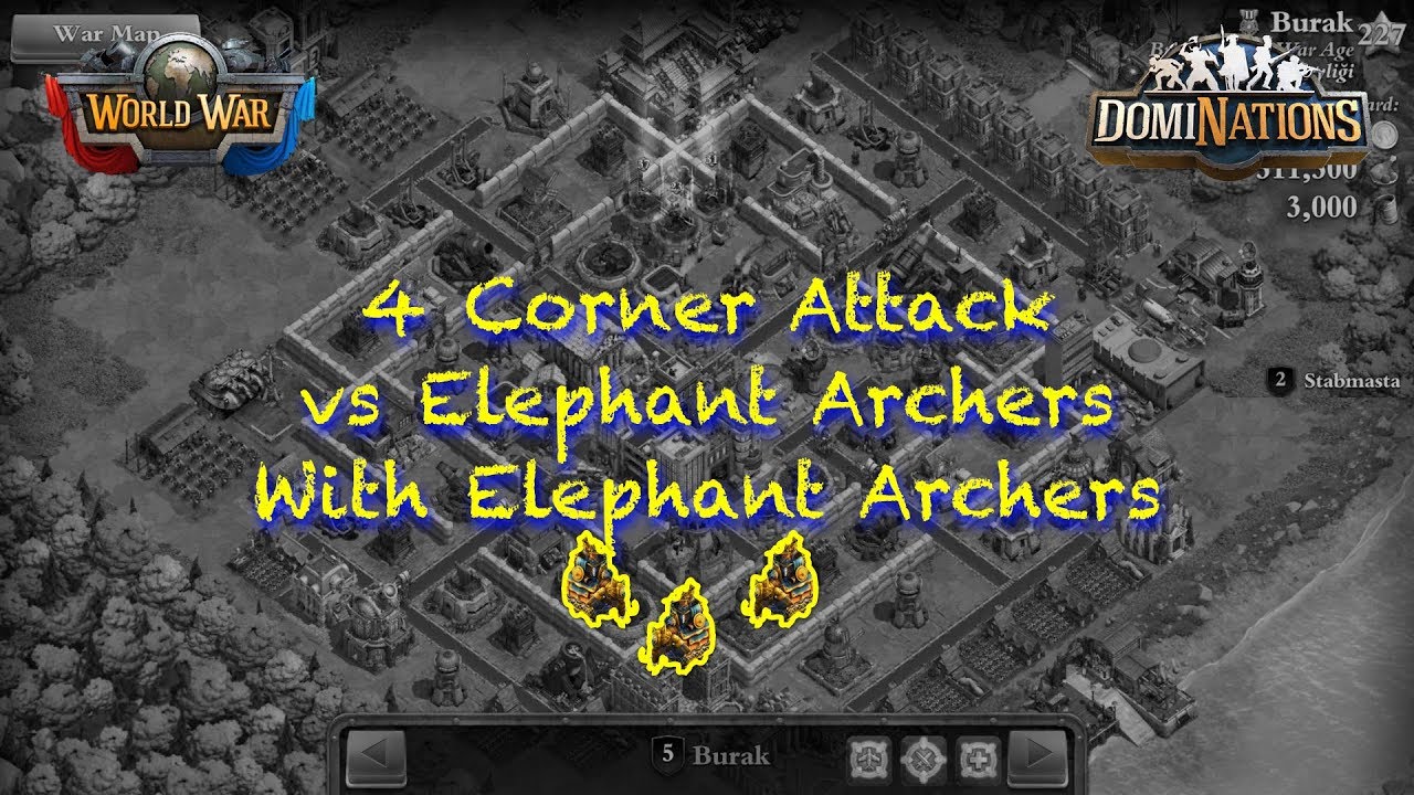 DomiNations Attack vs Burak | L227 | Türk Beyligi | Clash Of Elephants | 2018.02.28