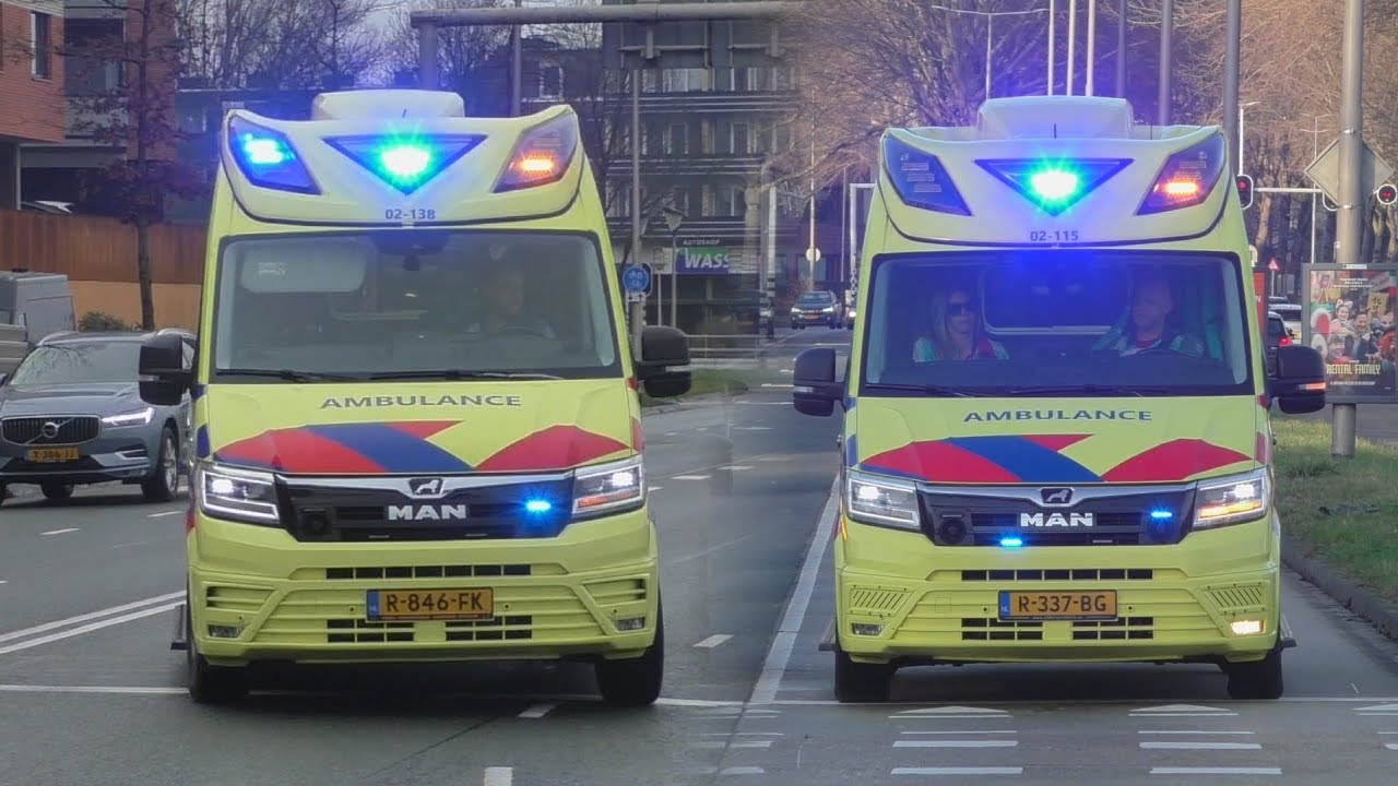 [E-Horn] Brandweer Leeuwarden [TS 02-6131] & Verschillende Ambulances met spoed in Leeuwarden