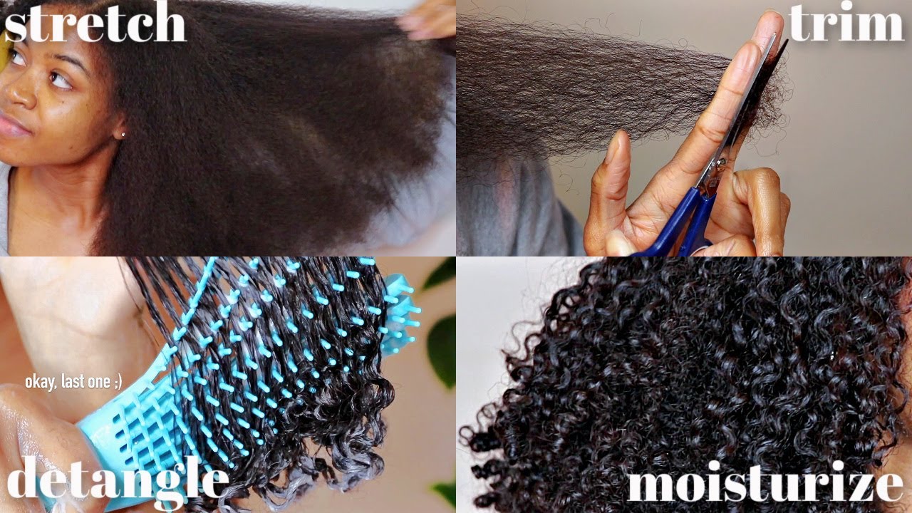 Natural Hair RESET Routine for Health, Growth & Repairing Damage [trim, stretch, moisturize & more]