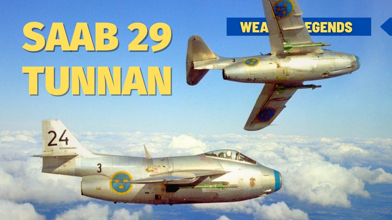 Saab 29 - J29 Tunnan | Первый шведский реактивный самолёт, принявший участие в боевых действиях