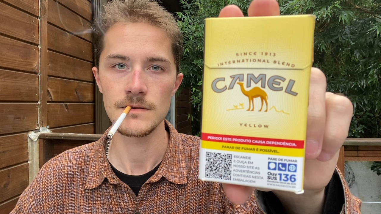 Smoking a Camel Yellow Cigarette from Brazil - Review