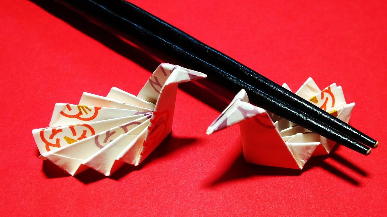 How to make a paper Swan Chopstick Rest | Origami | Step by Step | with Folding Guide
