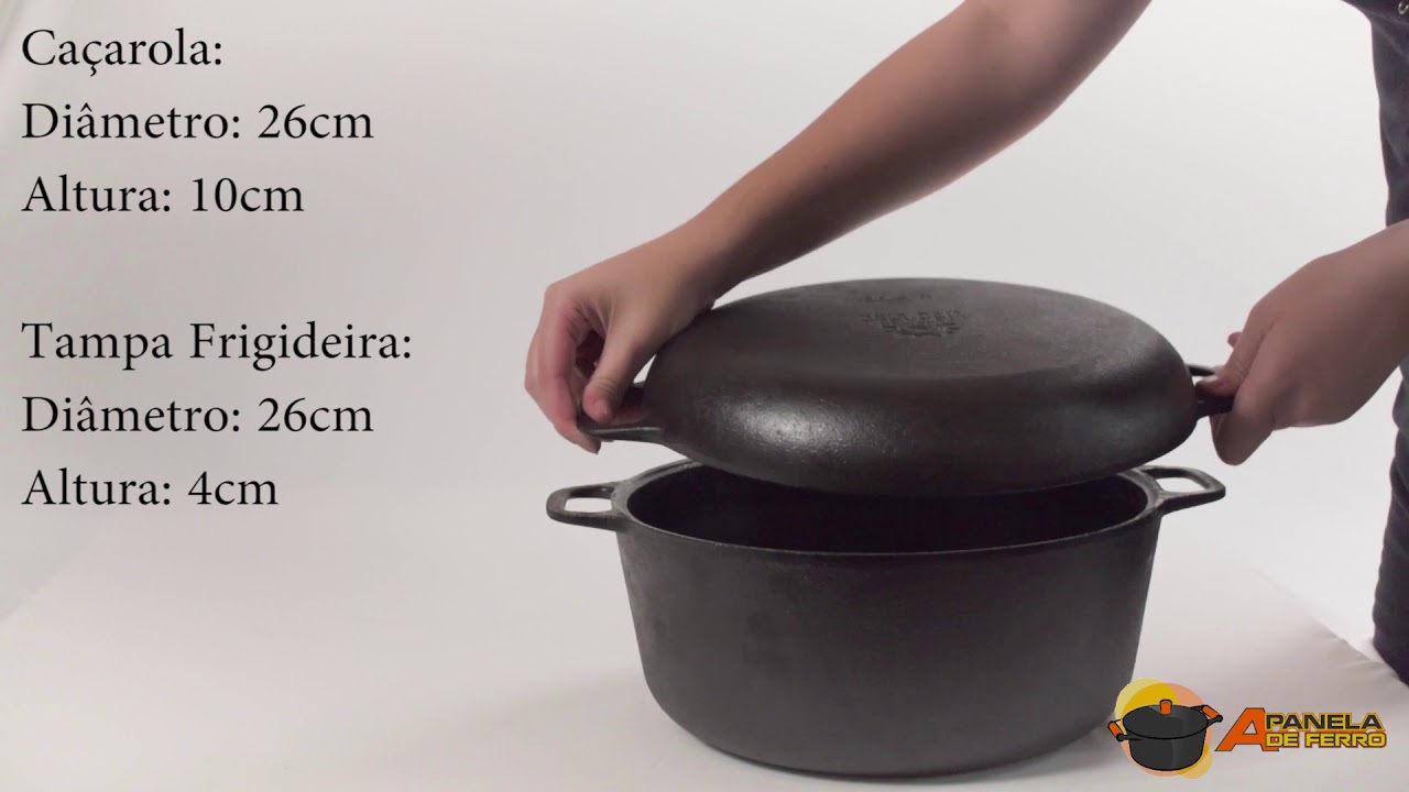 Dutch oven panela de ferro para p&atilde;o 26 cm